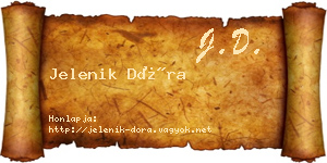 Jelenik Dóra névjegykártya