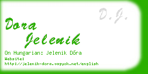 dora jelenik business card